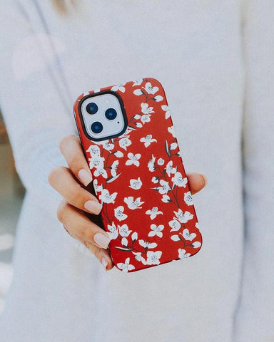 Floral Forest | Red Cherry Blossom Floral Case