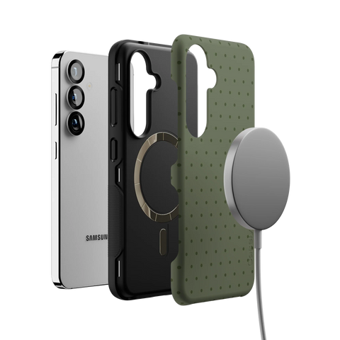 On the Dot | Olive Green Polka Dot Case