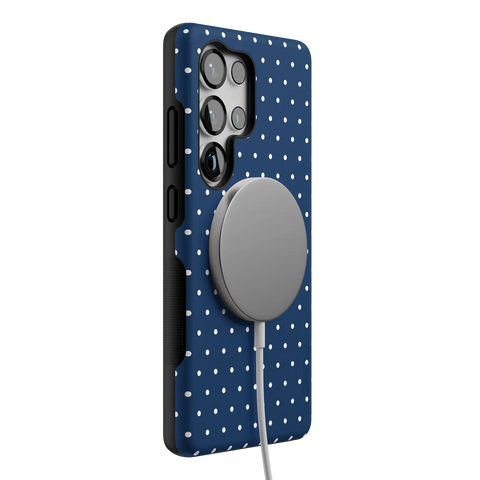 On the Dot | Navy Polka Dot Case