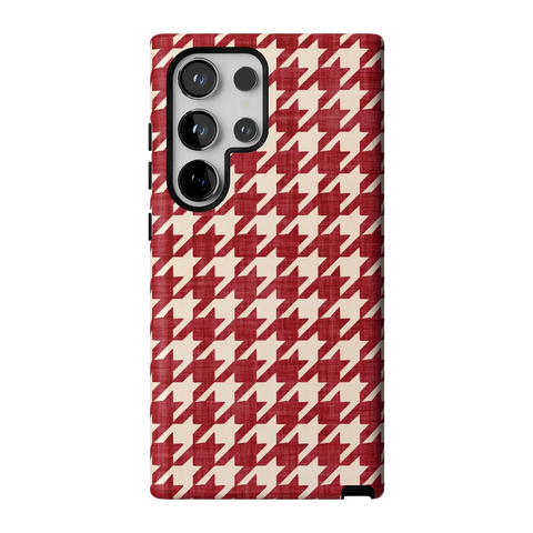 Scarlet Stitch | Red Houndstooth Case