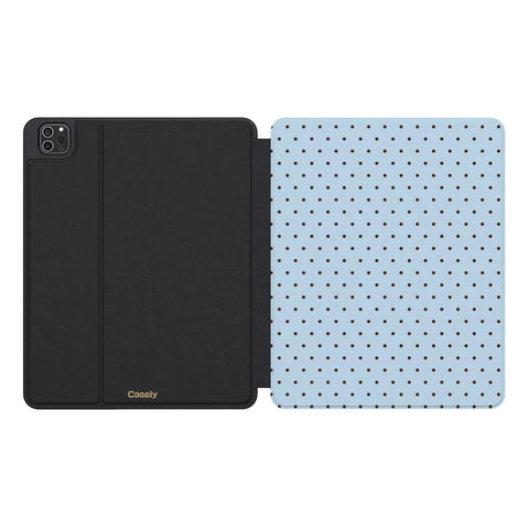 On the Dot | Blue Polka Dot iPad Case