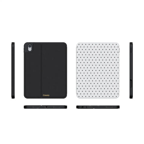 On the Dot | Black Polka Dot iPad Case