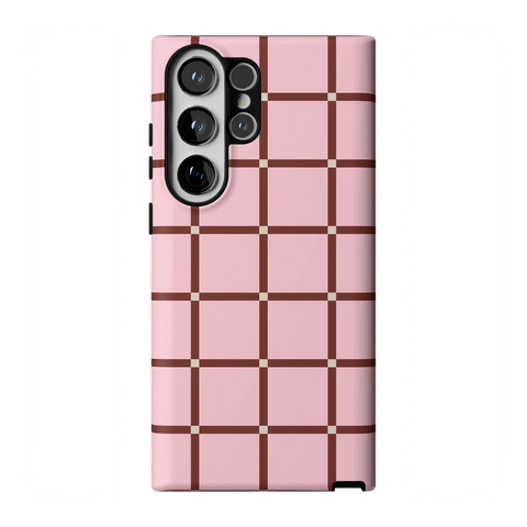 Uptown Gridlock | Pink Checkerboard Case