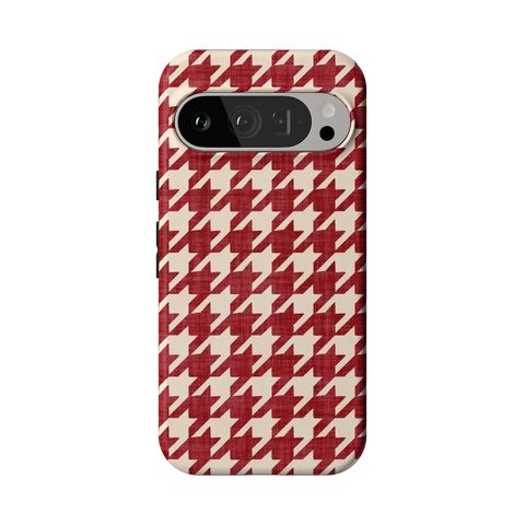 Scarlet Stitch | Red Houndstooth Case