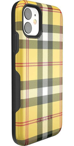 As if! | Yellow Plaid iPhone Case