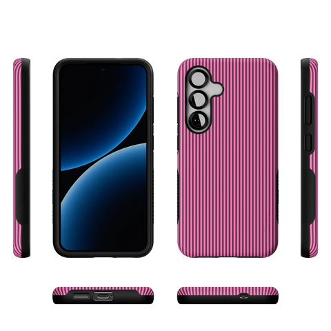 Stripes and the City | Pink & Purple Pinstripe Case