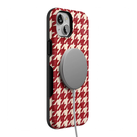 Scarlet Stitch | Red Houndstooth Case