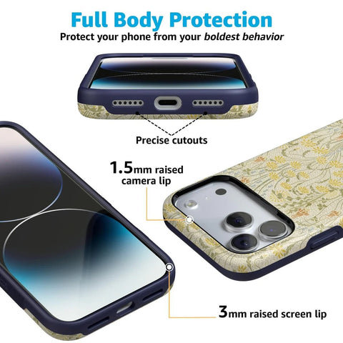 Boho Blooms | Golden Floral Case