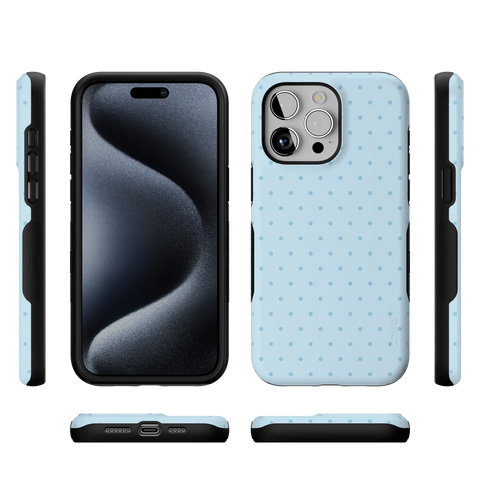 On the Dot | Blue Monochrome Polka Dot Case