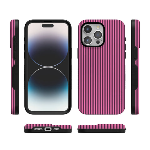Stripes and the City | Pink & Purple Pinstripe Case