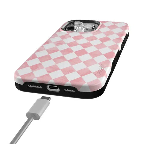 Queen of Diamonds | Pink Watercolor Case