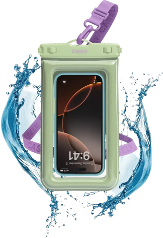 AquaBuddy | Kiwi Kiss Matcha Green Shimmer Waterproof Phone Pouch