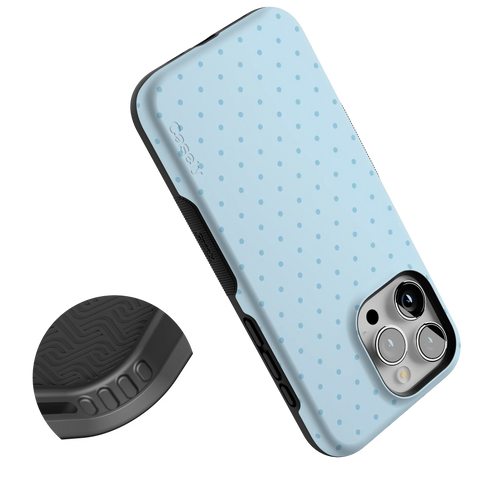 On the Dot | Blue Monochrome Polka Dot Case