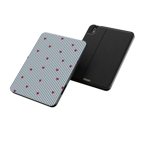 Love Lines | Blue Stripes iPad Case