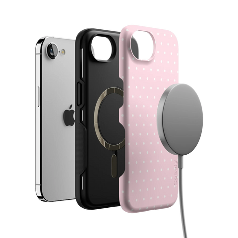 On the Dot | Pink & White Polka Dot Case