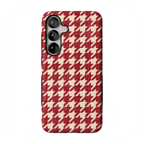 Scarlet Stitch | Red Houndstooth Case