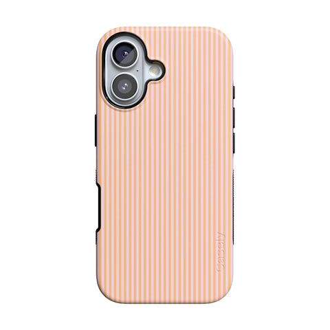 Stripes and the City | Orange & Pink Pinstripe Case