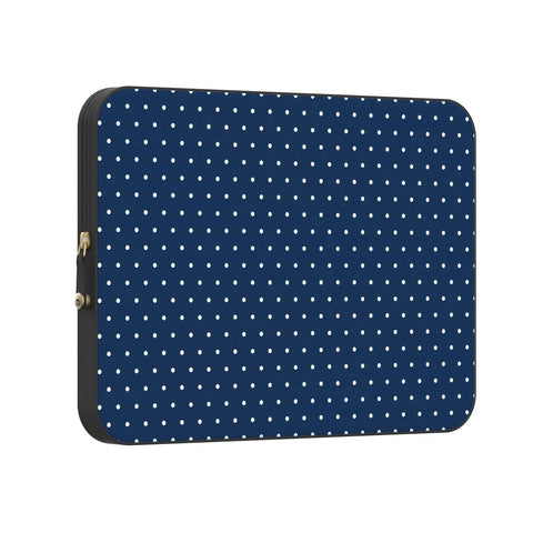 On the Dot | Navy Polka Dot Laptop Case