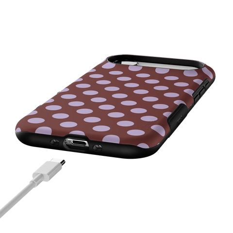 Spotted in SoHo | Burgundy Polka Dot Case
