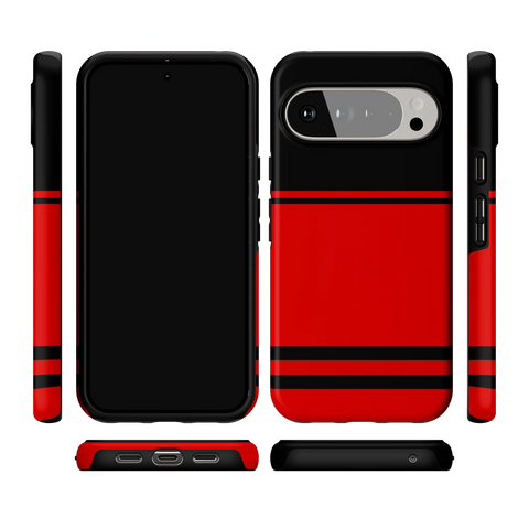 Storm Warning | Black & Red Stripes Case