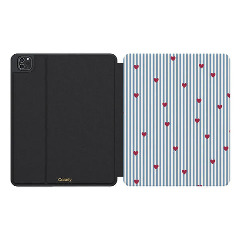 Love Lines | Blue Stripes iPad Case