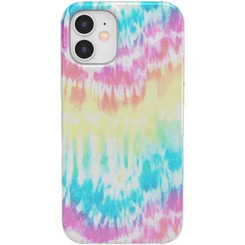 Wild & Free | Classic Rainbow Tie Dye iPhone Case