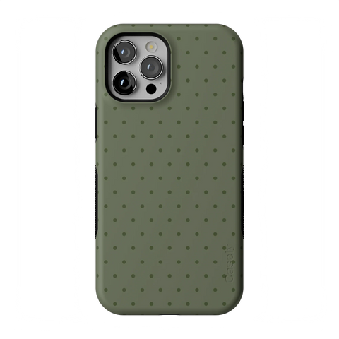 On the Dot | Olive Green Polka Dot Case