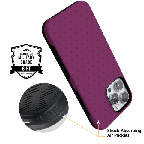 On the Dot | Plum Polka Dot Case