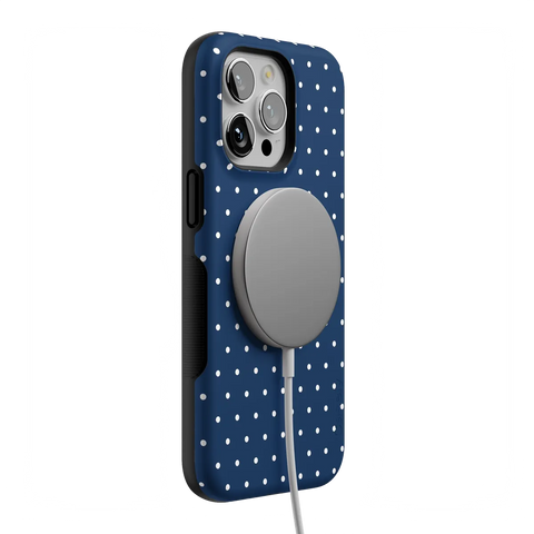 On the Dot | Navy Polka Dot Case