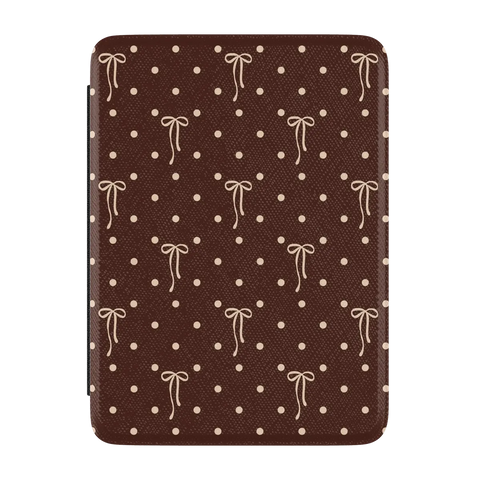 Teddy Bows | Brown Polka Dot Kindle Case