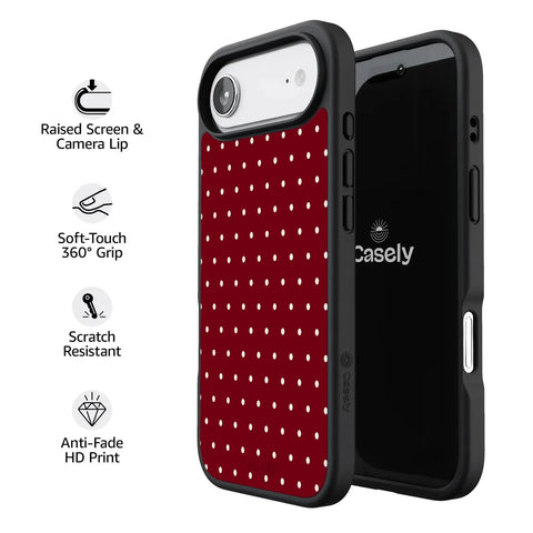 On the Dot | Maroon Polka Dot Case