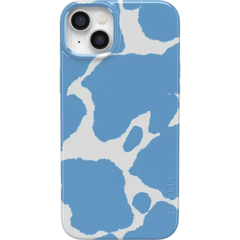 Current MOOd | Light Blue Cow Print Case
