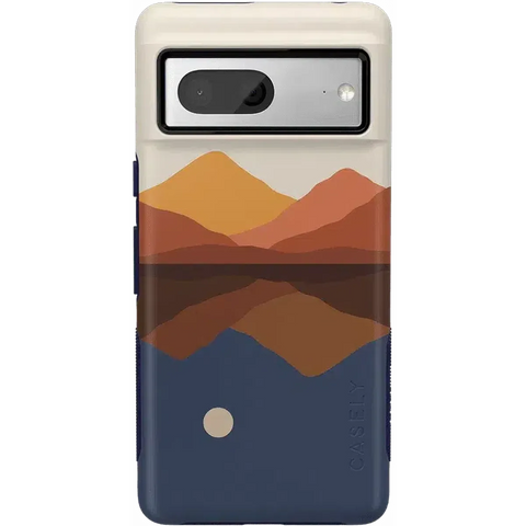 Opposites Attract | Day & Night Colorblock Mountains Google Pixel Case