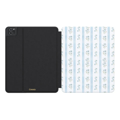 Cottage Stripe | Blue Floral iPad Case