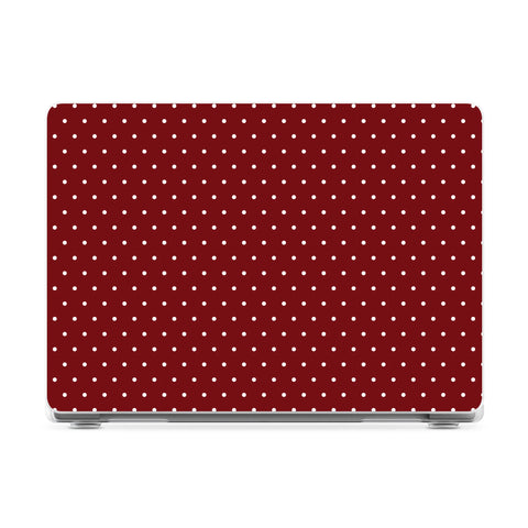 On the Dot | Maroon Polka Dot Laptop Shell