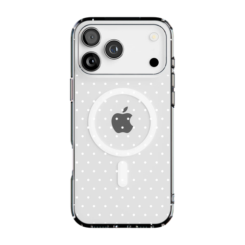 On the Dot | White Polka Dot Case