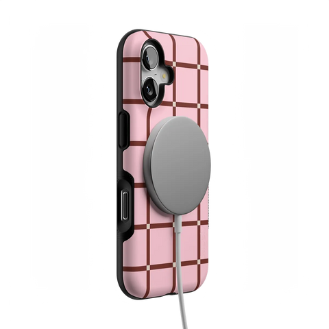 Uptown Gridlock | Pink Checkerboard Case