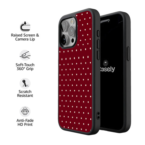 On the Dot | Maroon Polka Dot Case