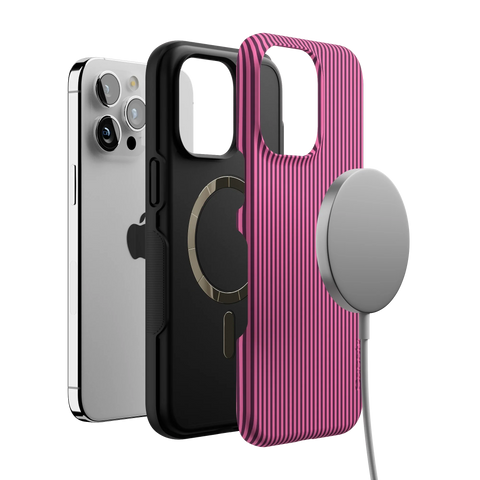 Stripes and the City | Pink & Purple Pinstripe Case