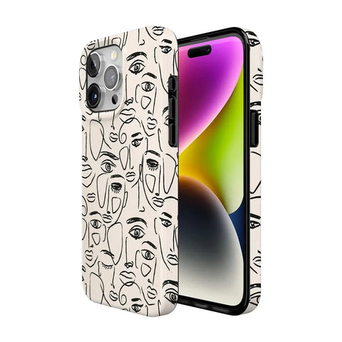 We're All Human | Minimal Face Art Case