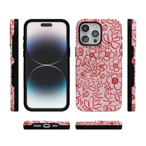 Blush Garden | Floral Doodle Case