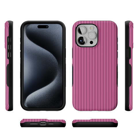 Stripes and the City | Pink & Purple Pinstripe Case