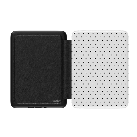 On the Dot | Black Polka Dot Kindle Case