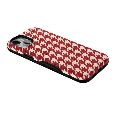 Scarlet Stitch | Red Houndstooth Case