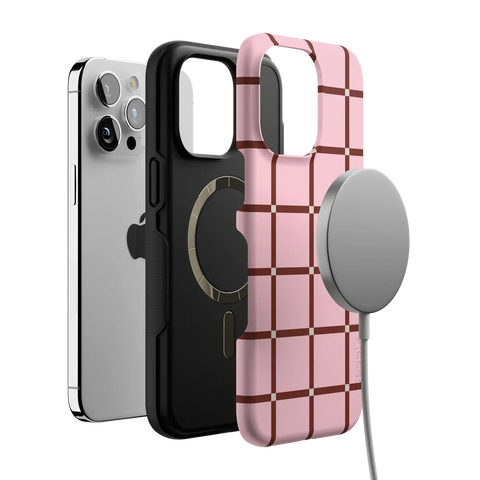 Uptown Gridlock | Pink Checkerboard Case