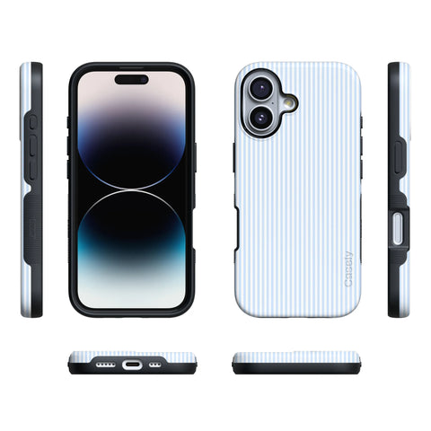 Stripes and the City | Light Blue Pinstripe Case