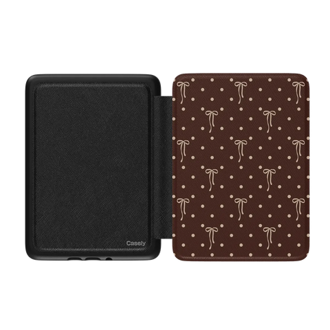 Teddy Bows | Brown Polka Dot Kindle Case
