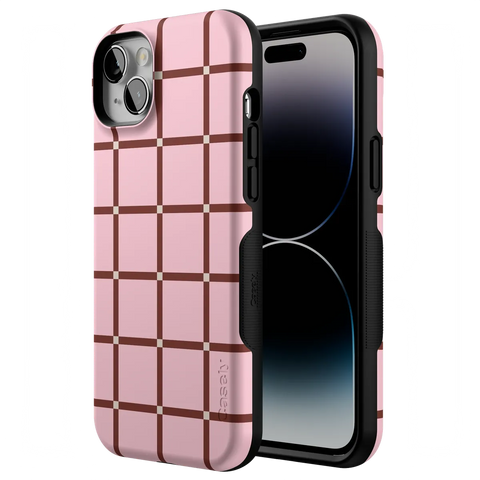 Uptown Gridlock | Pink Checkerboard Case