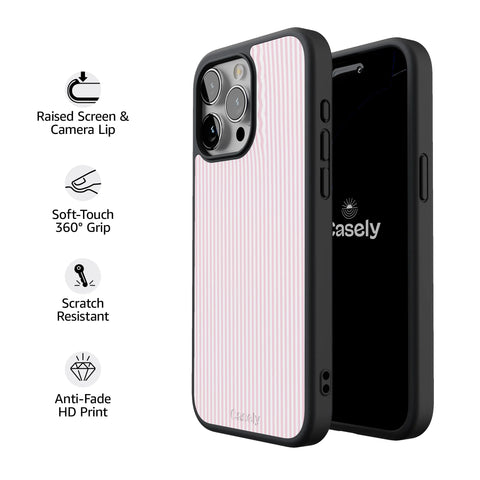 Stripes and the City | Light Pink Pinstripe Case