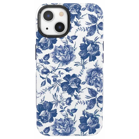 Rose to Fame | Blue & White Rose Floral Case